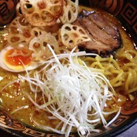 「カレーヌードル+カレーチーズ餃子」@火門拉麺の写真