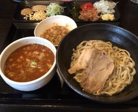 「辛つけ麺(小) 800円」@つけ麺 どでんの写真