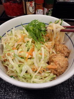 「5種の野菜冷やし担々うどん（R）550円」@なか卯 末広町店の写真