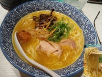 「京鰹節鶏白湯そば(和風醤油)750円」@濃厚京鶏白湯 めんや美鶴の写真