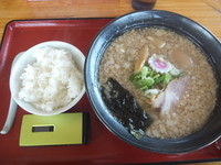 「こってり背脂そば690円(クーポン玉子＆ランチライス無料)」@中華そばつけ麺 魚介の達人 久兵衛 取手店の写真