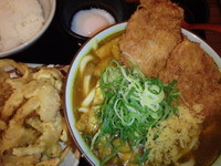 「Ｗカツカレーうどん(大)(690円)白ご飯(100円)他」@丸亀製麺 可部店の写真