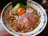 「まぜそば750円」@中華そば 仙人掌の写真