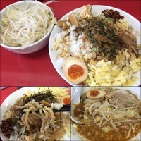 「たれそば（並）750円（全部マシ）＋たまねぎ＋チーズ」@びんびん豚の写真