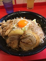 「まぜそば あぶらカラメ以外 鷄ほぐし50円」@麺屋 桐龍の写真