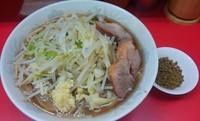 「小ラーメン少なめ硬め＋ふりふりカレー750円」@ラーメン二郎 上野毛店の写真