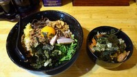 「台湾まぜそば（850円）＋パワー丼小（400円）-50円」@パワー軒の写真