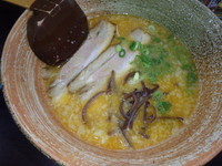 「豚骨からかこってり(830円)(バリカタ)替玉(120円)」@らーめん笑豚人の写真