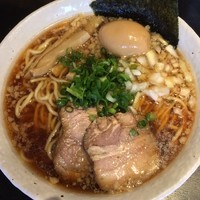 「煮干しそば・中盛￥800円(味玉サービスCP)」@中華そば しながわの写真