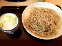 「もりそば(300円)とかき揚げ(120円)」@田そばの写真