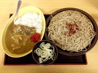 「ミニカレーセット(550円)」@ゆで太郎 日本橋本石町店の写真