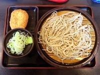 「もりそば(320円)＋コロッケ(クーポン)」@ゆで太郎 菊川店の写真