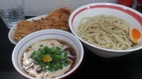 「揚チキンつけめん」@自家製麺SHINの写真