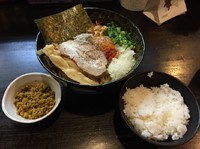 「カレーまぜそば＋キーマ＋ライス 850＋100＋100」@二代目 狼煙 ～心～の写真
