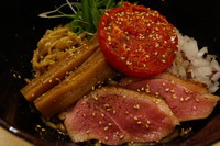 「ローストトマトと鴨の和えそば（５月前半限定）」@饗 くろ㐂の写真