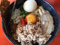 「特製まぜそば大盛り」@二代目狼煙 本店 葉隠製麺の写真