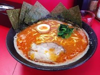 「赤みそらーめん（大盛り）850円＋200円」@横浜ら～めん 源泉 中田店の写真