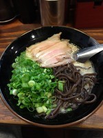 「ねぎラーメン➕バリカタ」@元祖博多中州屋台ラーメン 一竜の写真