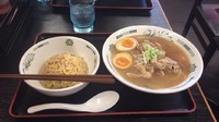 「肉そば半炒飯セット」@日高屋 川口駅前店の写真