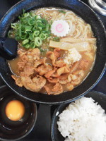 「肉玉そば（全卵・別皿）\750＋ライス（サービス、食べ放題）」@肉玉そば おとど 新小岩店の写真