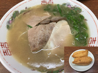 「中華そば（小）550円、いなり（2個）150円」@北斗亭の写真