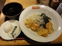 「鶏天ざるつけ麺」@大阪ふくちぁんラーメン 長原店の写真