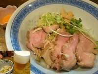 「油そば￥700＋肉増し￥250＋生卵￥50＋ビール￥500」@燦燦斗の写真