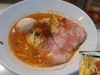 「海老ラーメン750円半味玉50円チャーシュー50円」@麺や 海老庵の写真