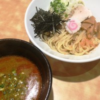 「【限定】鶏ほぐしカレーつけ麺」@麺や 蒼 AOIの写真