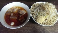 「大豚つけ麺、７００、野菜、ニンニク」@蓮爾 さんこま店の写真