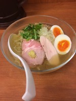 「冷し煮干しそば塩 味玉入り 880円」@福の神食堂の写真