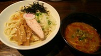 「【限定】鶏ほぐしカレーつけ麺　880円」@麺や 蒼 AOIの写真