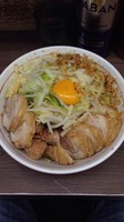 「小ぶたダブル汁無し」@ラーメン二郎 横浜関内店の写真
