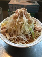 「小ラーメン野菜マシニンニクアブラ少し」@ラーメン大 下高井戸店の写真
