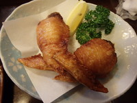 「カリカリ手羽餃子(550円)」@甲州ほうとう 小作 甲府北口駅前店の写真