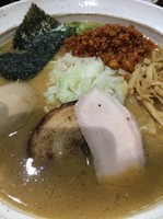 「辛肉ミンチハーフむじゃきそば」@二代目 むじゃきの写真