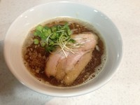 「【平日夜】100％煮干しそばスーパーライト（醤油）、850円」@ラーメン星印の写真