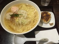 「あら炊き塩らあめん焼おにぎり付（大）」@麺屋 海神の写真