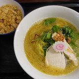蟹出汁鶏白湯らあめん＋チャーハン