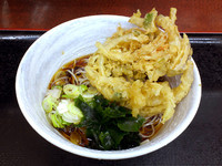 「かき揚げそばの冷やし(420円)」@信州生そば みのがさ 神田和泉町店の写真