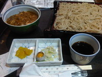 「もりそば+ミニカレー丼」@浜田山 やぶ 新宿パークタワー店の写真