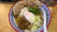 「汁なし三枚肉辛麺（８８０円）中盛同額」@三代目 藤村商店の写真