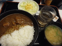 「旨辛カレー大(450円)Aセット(130円)」@吉野家 54号線可部店の写真