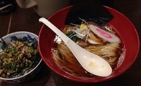 「煮干ラーメンセット(800円)」@中華そば うづまきの写真