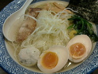 「あっさり鶏そば大盛り、味たま」@征麺家 かぐら屋の写真