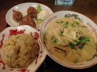 「菜の花のさくらンメン(830円)まんぷくセット(430円)」@広島ランメン 西原店の写真