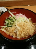 「冷やしたぬきうどん450円」@かのや 新橋駅構内店の写真