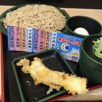 「もり（￥320）＋温玉（￥100）＋いか天（クーポン）」@ゆで太郎 東陽5丁目店の写真