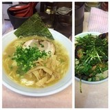 塩ラーメン700円+大盛無料+ミニ焼肉丼200円