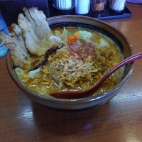 「北海道味噌 辛味噌野菜らーめん＋炙りチャーシュー2枚」@蔵出し味噌 麺屋竹田の写真